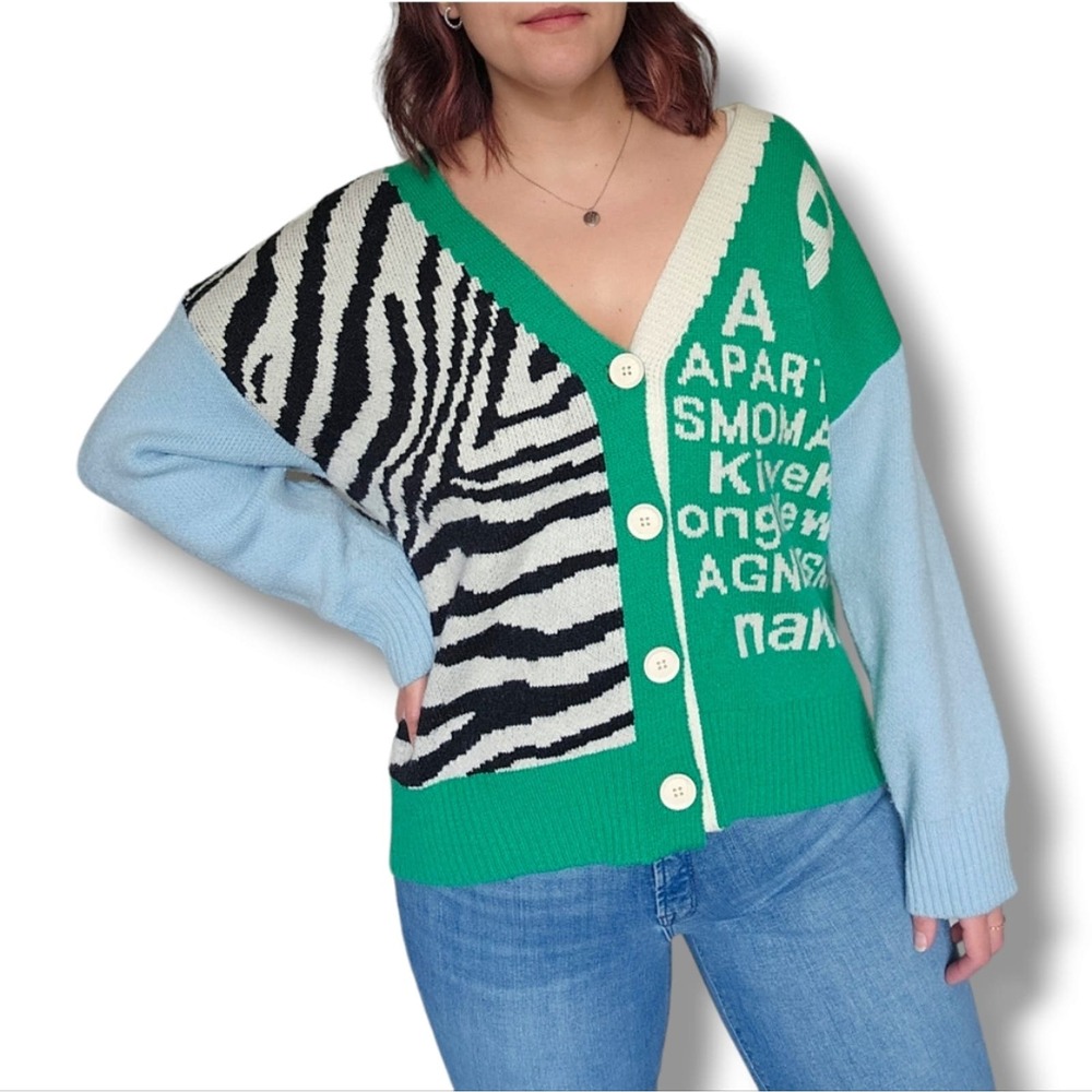 Patchwork Multi-Colored Boutique Animal Print But… - image 1